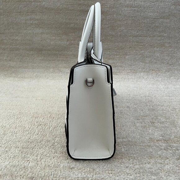 NWT Michael Kors Scarlett Medium Woven Leather Satchel Purse Bag - Picture 5 of 15